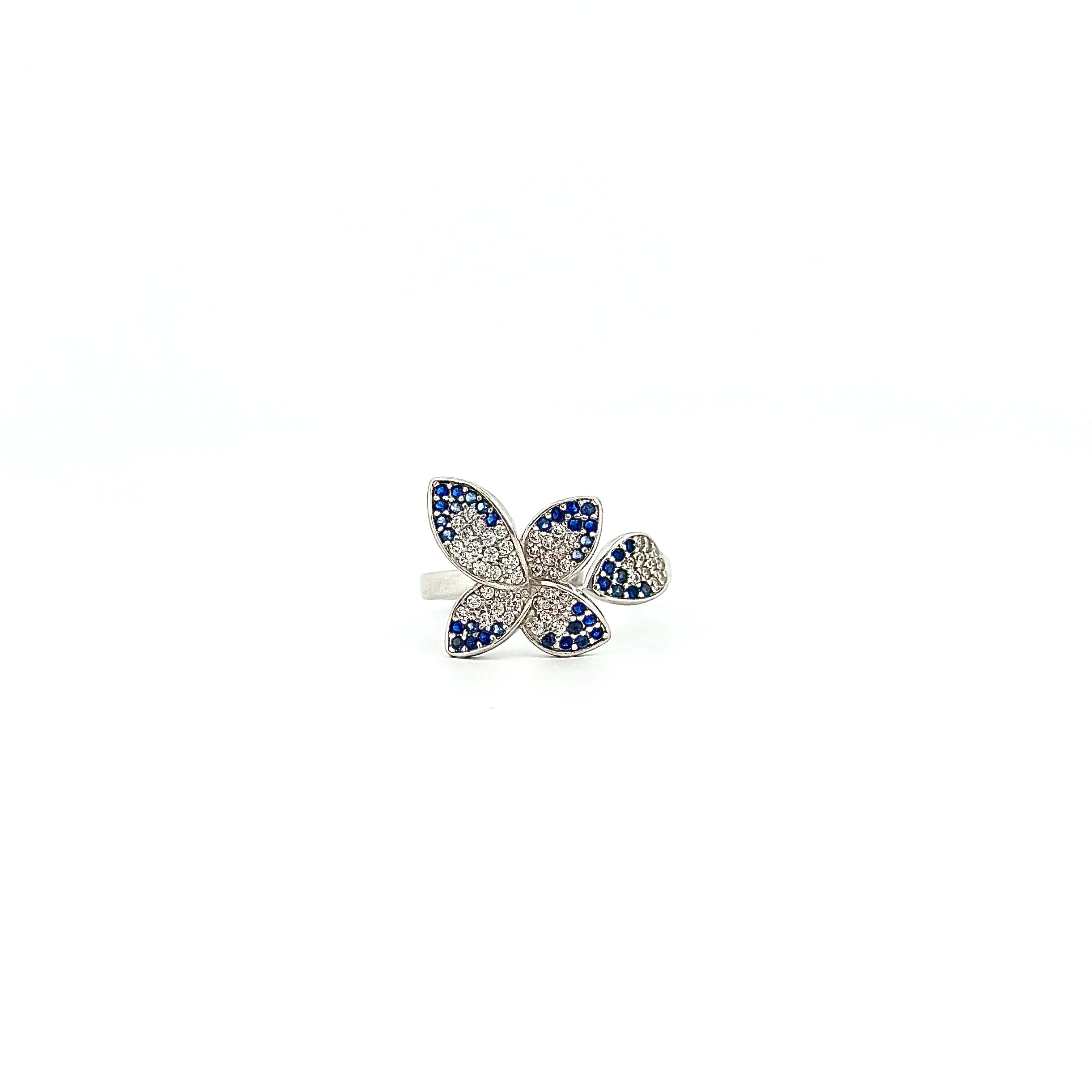 Modrý prsten s motýlem