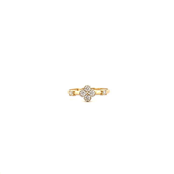 Květinový zlatý prsten